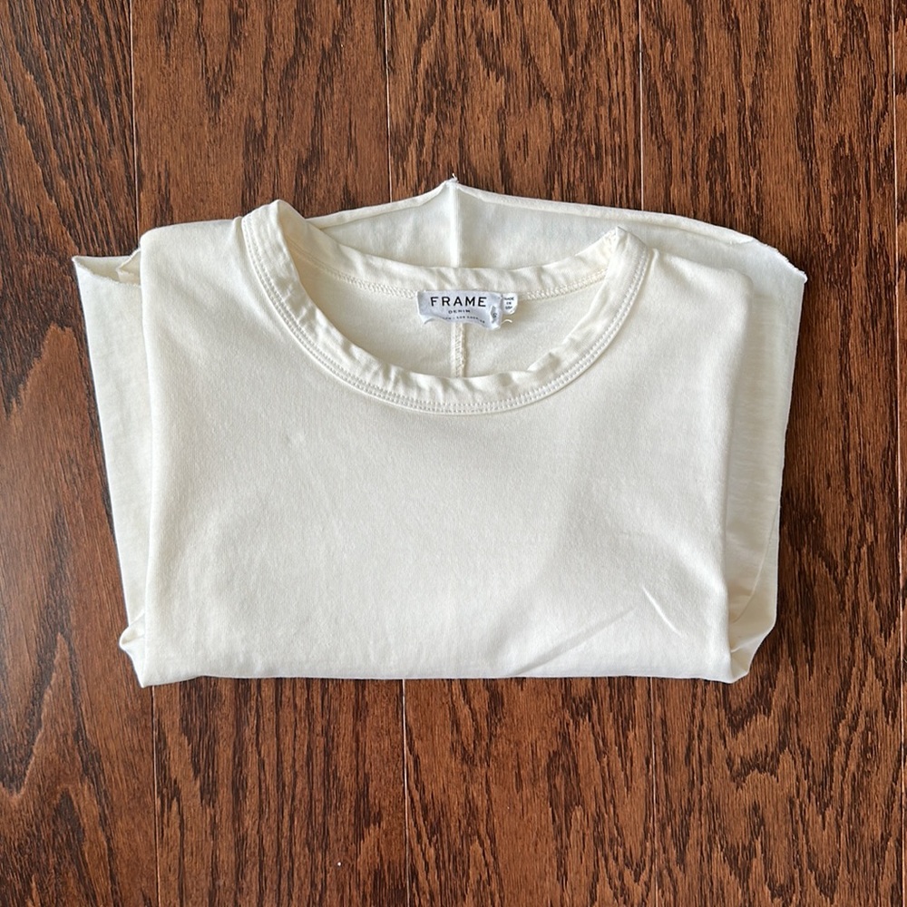 Frame thick cotton crop tee